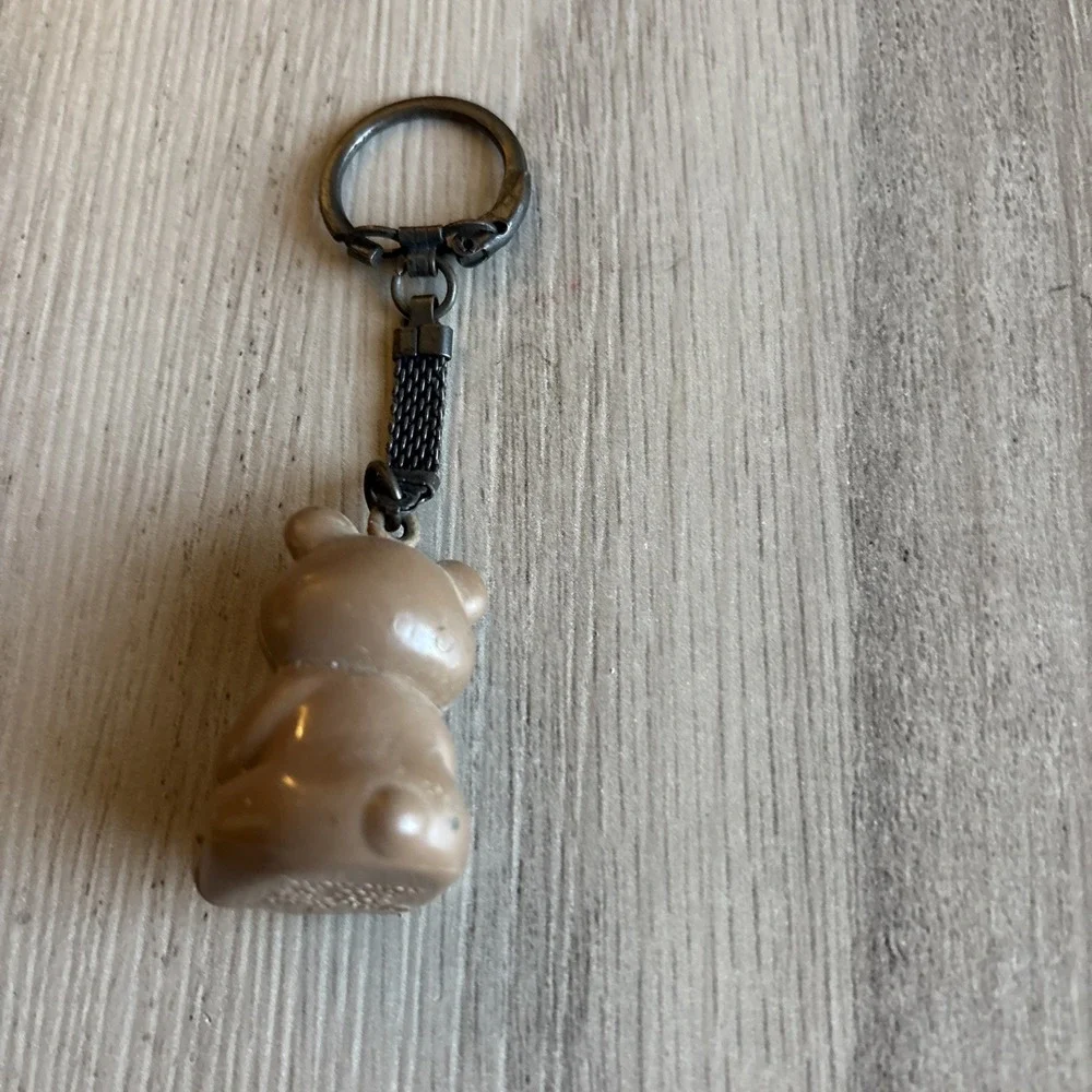 Vintage 1980 R. Dakin & Co. Brown Teddy Bear With Honey Pot Keychain